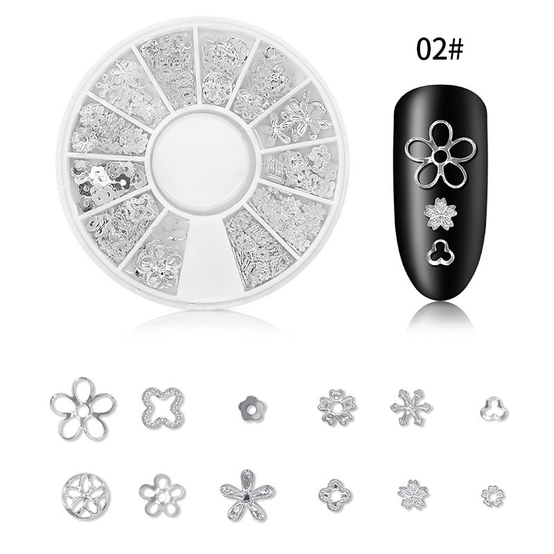 Wholesale Nail Art Rivets Star and Moon Metal Alloy Nail Decoration Hollow Nail Art Diamonds